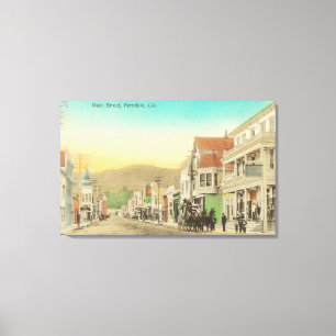 View of Main Street, Horse Carriage Canvas Print
