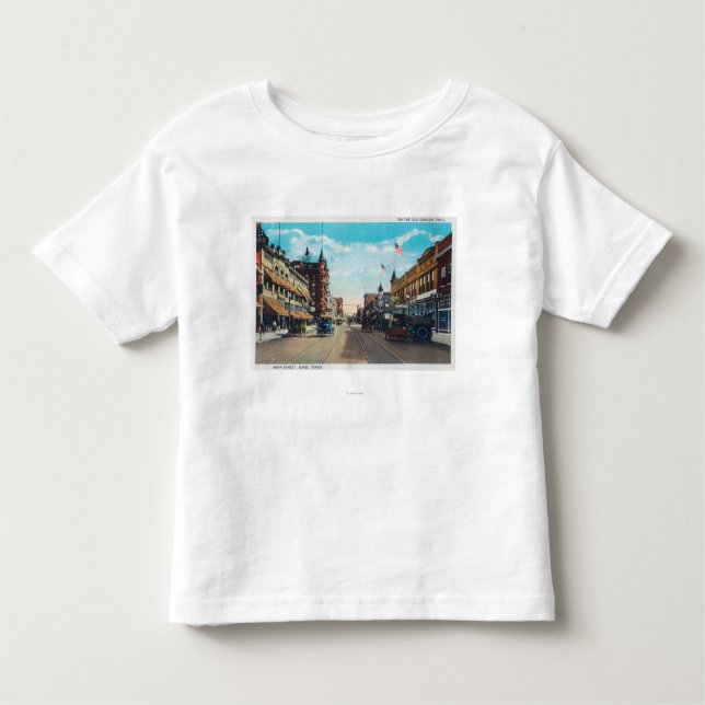 View of Main Street with Model-T Ford Cars Toddler T-Shirt (Front)