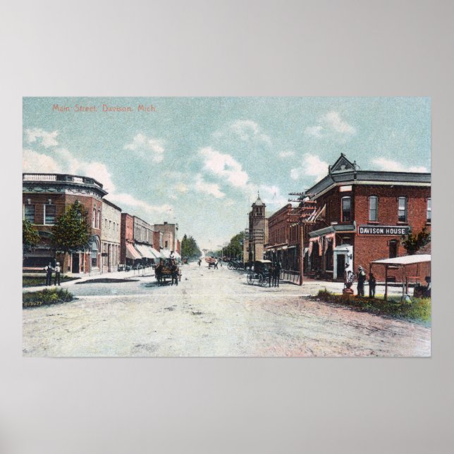 View of Main StreetDavison, MI Poster (Front)