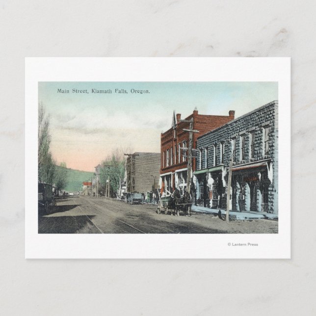 View of Main StreetKlamath Falls, OR Postcard (Front)