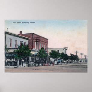 View of Main StreetScott City, KS Poster