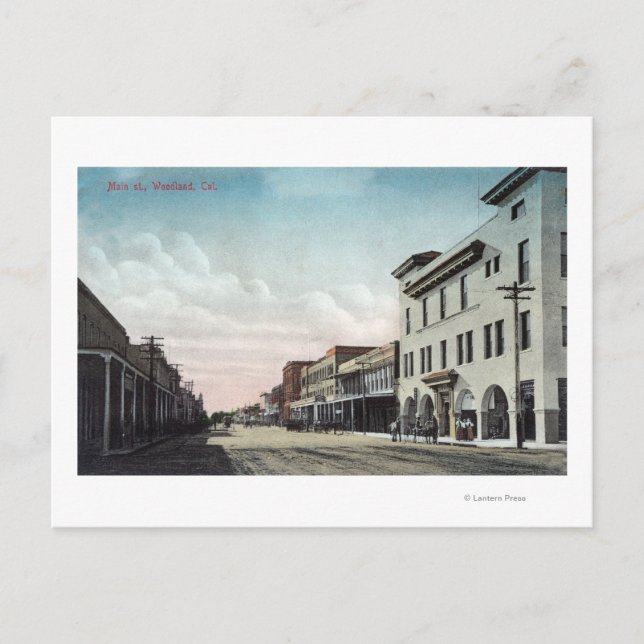 View of Main StreetWoodland, CA Postcard (Front)