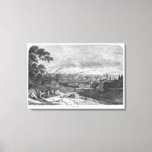 View of Manchester, engraved by T.Gustyne Canvas Print