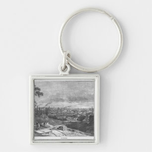 View of Manchester, engraved by T.Gustyne Key Ring