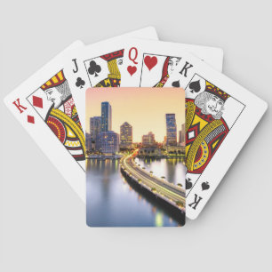 View of Mandarin Oriental Miami with reflection Playing Cards