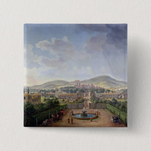 View of Marino, 1719 (oil on canvas) 15 Cm Square Badge