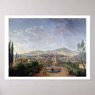 View of Marino, 1719 (oil on canvas) Poster