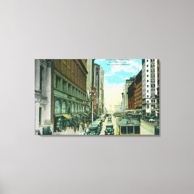 View of Market Street from Grant Street Canvas Print (Front)