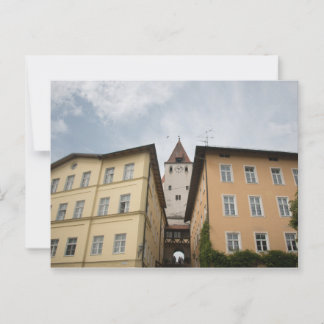 VIEW OF MARKTPLATZ HAAG ON SMALL CASTLE POSTCARD