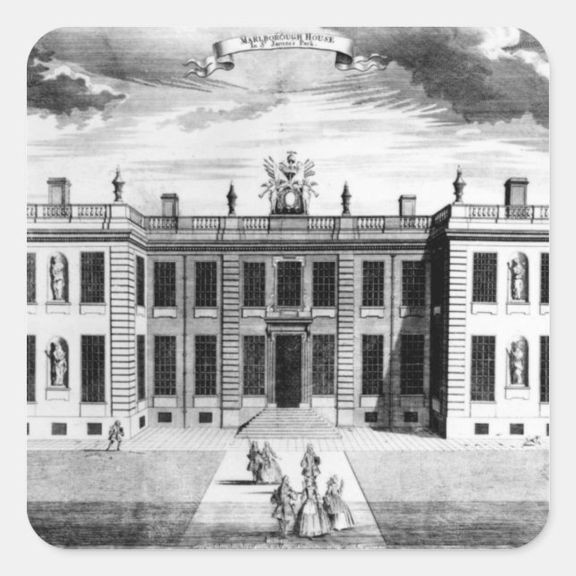 View of Marlborough House in Pall Mall Square Sticker (Front)