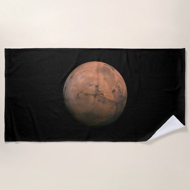 View of Mars (The Red Planet) Beach Towel (Front)