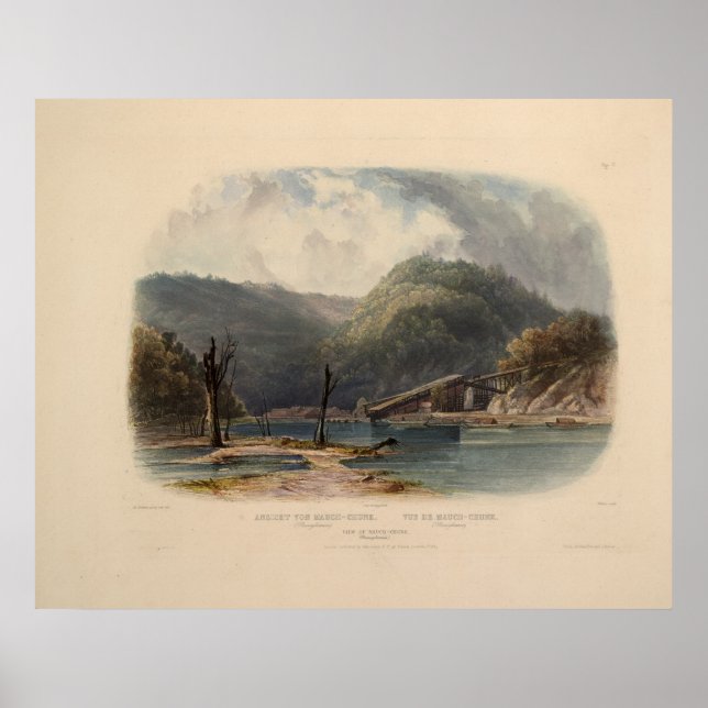 View of Mauch-Chunk Pennsylvania by Karl Bodmer Poster (Front)