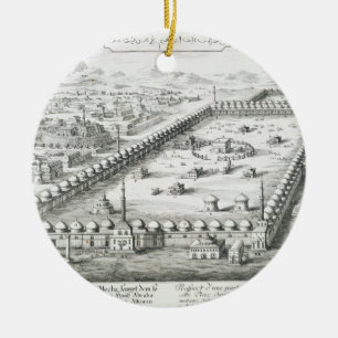 View of Mecca, from 'Entwurf einer historischen Ar Ceramic Tree Decoration