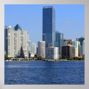 View of Miami Skyline Poster