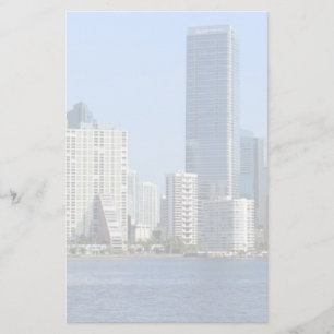 View of Miami Skyline Stationery