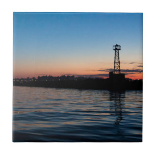 View Of Montevideo At Dawn, Uruguay Tile