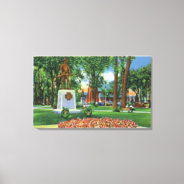 View of Monument at Wisner Park Canvas Print (Front)