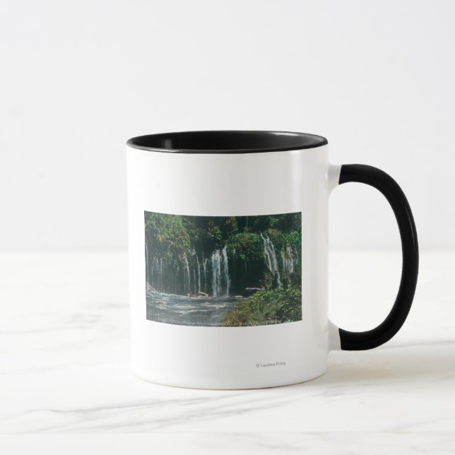 View of Mossbrae FallsShasta Springs, CA Mug (Right)