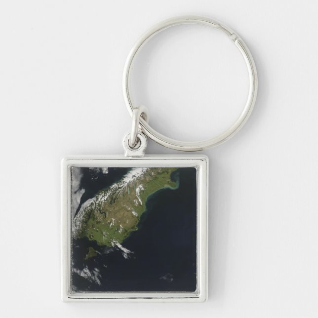 View of most of the South Island of New Zealand Key Ring (Front)