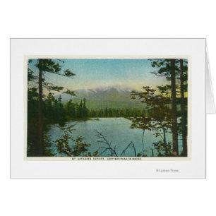 View of Mount Katahdin, Loftiest Peak in Maine