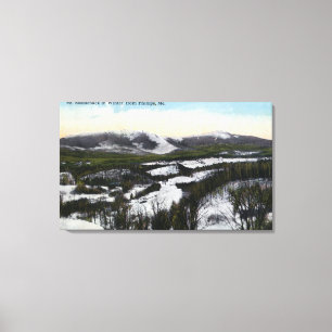 View of Mount Saddleback in the Winter Canvas Print