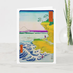 View of Mt. Fuji and Seaside, Hiroshige, Ukiyo-e Card