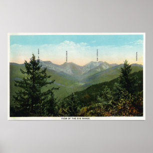 View of Mt. Marcy, Saddleback, Sawtooth Poster
