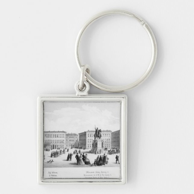 View of Munich, 1869 Key Ring (Front)
