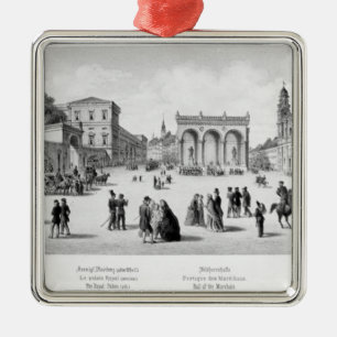 View of Munich, 1869 Metal Tree Decoration