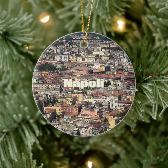 View of Naples, Italy  Ceramic Tree Decoration (Tree)