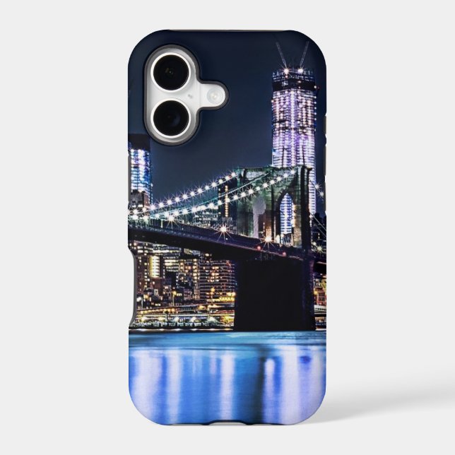 View of New York's Brooklyn bridge reflection (Back)