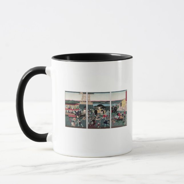 View of Nihonbashi in Tokyo, c.1870 Mug (Left)