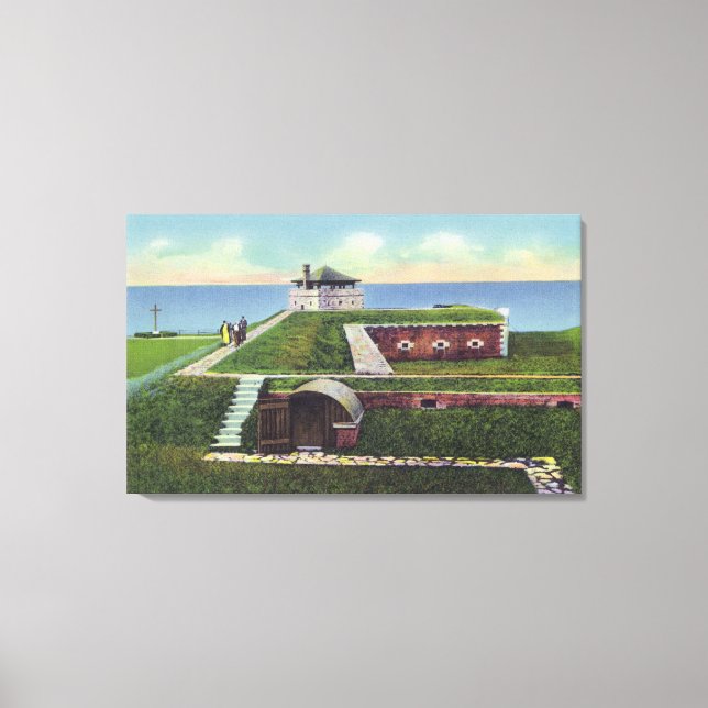 View of Officer Quarters in Old French Castle Canvas Print (Front)