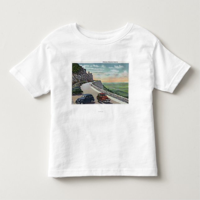 View of Old Cars on Whiteface Memorial Hwy Toddler T-Shirt (Front)