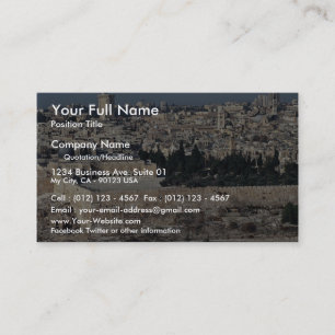 View of Old City from Mount of Olives, Jerusalem, Business Card