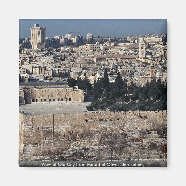 View of Old City from Mount of Olives, Jerusalem, Magnet (Front)