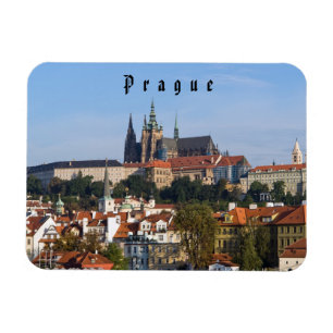 View of old town and Prague castle, Czech Republic Magnet