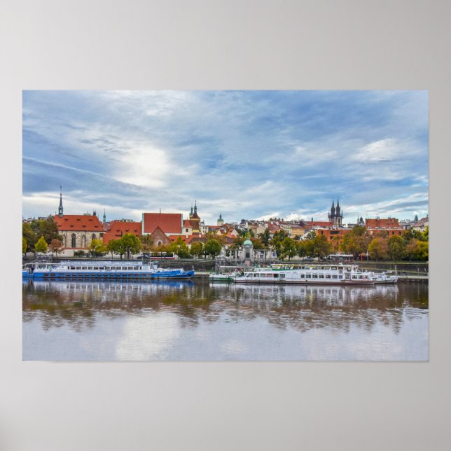 View of Old Town Prague from the Vltava River Poster (Front)