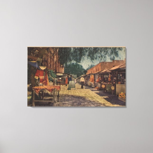 View of Olvera St. (El Paso de Los Angeles) Canvas Print (Front)