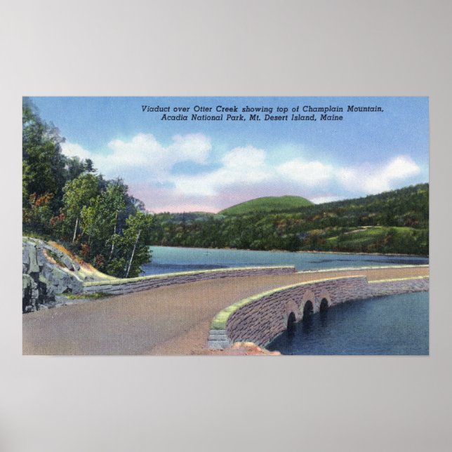 View of Otter Creek Viaduct, Champlain Mt. Poster (Front)
