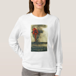 View of Pacific Crude Gusher FireFellows, CA T-Shirt