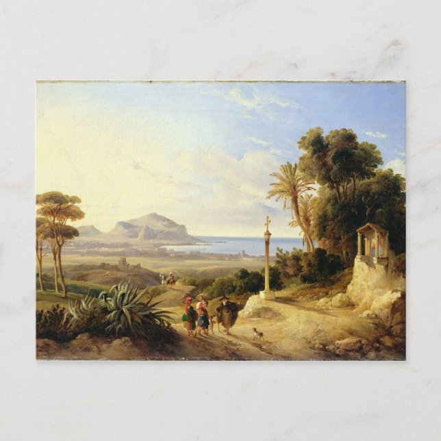 View of Palermo, 1840 Postcard (Front)