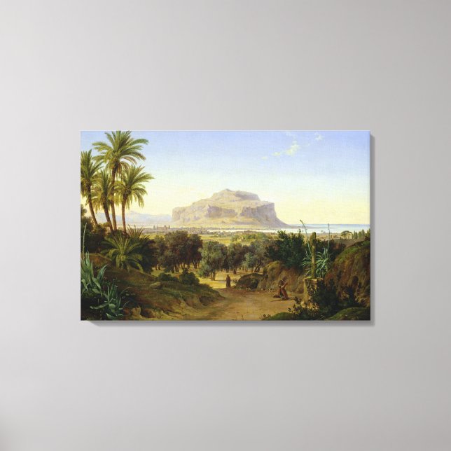 View of Palermo with Mount Pellegrino Canvas Print (Front)