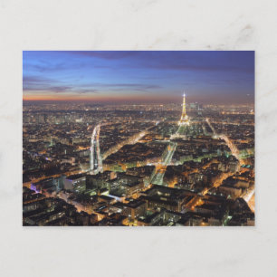 View of Paris at Night PostCard
