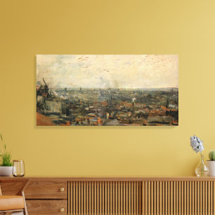 View of Paris from Montmartre by Vincent van Gogh Canvas Print