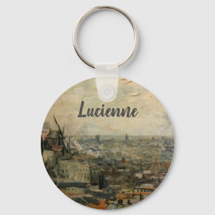 View of Paris from Montmartre by Vincent van Gogh Key Ring