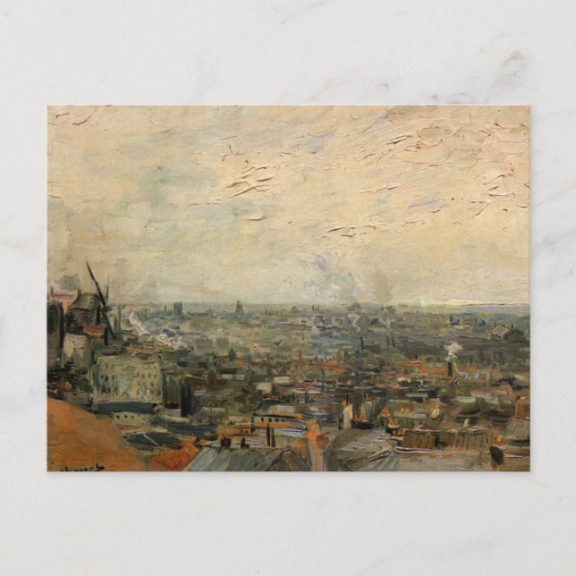 View of Paris from Montmartre by Vincent van Gogh Postcard (Front)