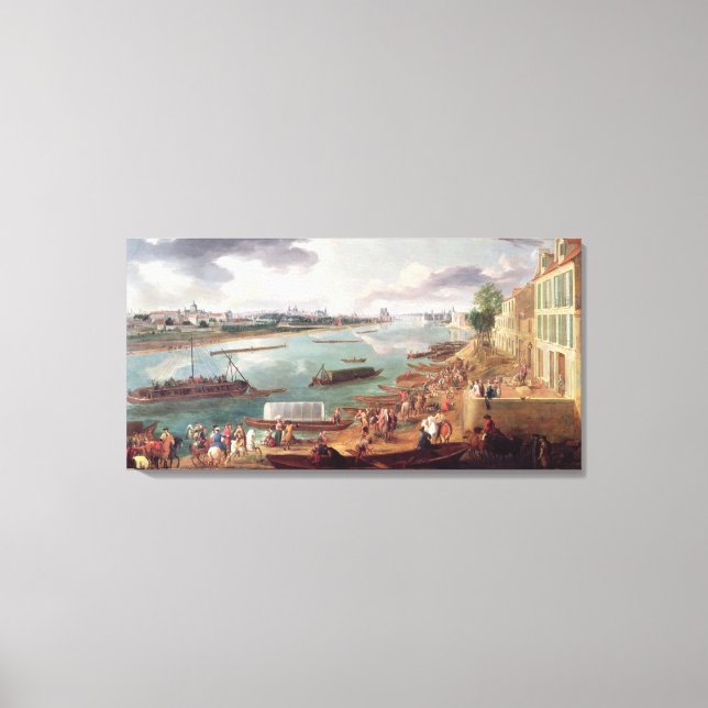 View of Paris from the Quai de la Rapee Canvas Print (Front)