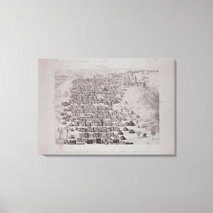 View of part of the town of Timbuktu from a hill Canvas Print