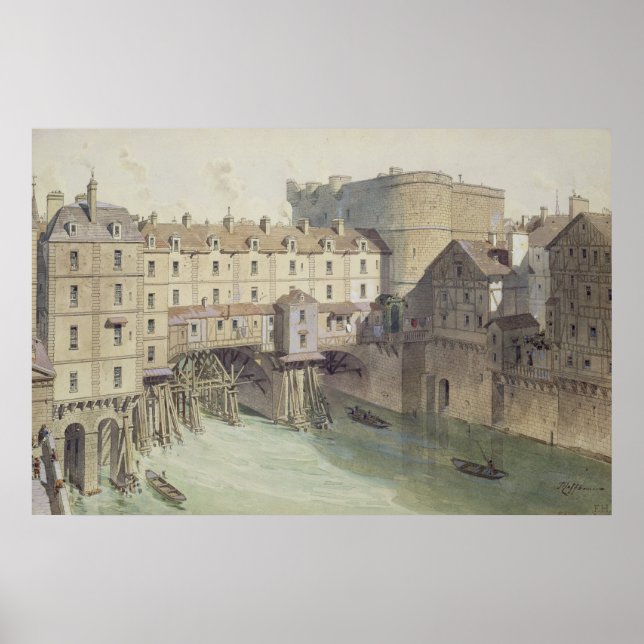 View of Petit Chatelet and the Petit Pont Poster (Front)